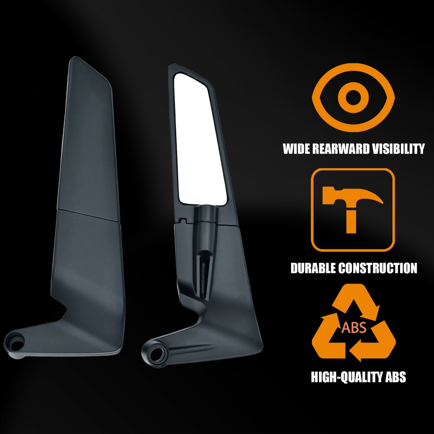 Motorcycle Rear View Mirrors Stealth Mirrors 360° Rotating Compatible With Z400 Z650 Z900 1290 Super Duke R Evo ABS 390 Duke Street Bike