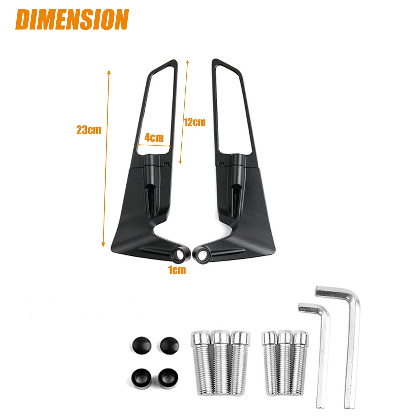 Motorcycle Rear View Mirrors Stealth Mirrors 360° Rotating Compatible With Z400 Z650 Z900 1290 Super Duke R Evo ABS 390 Duke Street Bike