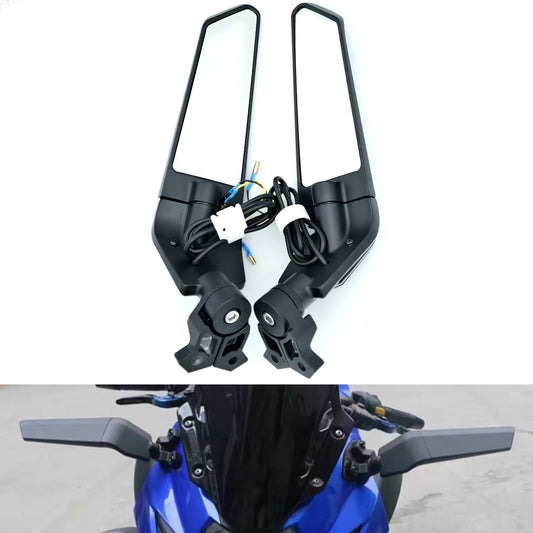 Motorcycle Rear View Mirrors Stealth Mirrors 180° Rotating LED Turn Signal Compatible with Ninja 400/650 ZX6R/ZX10R CBR250R/CBR500R/CBR650R/CBR1000R / GSXR 600 750 1000