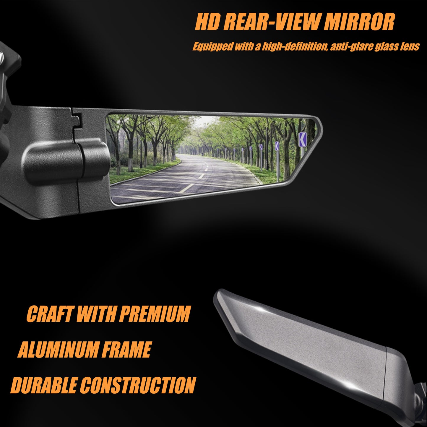 Motorcycle Rear View Mirrors Stealth Mirrors 180° Rotating Compatible with Ninja 400/650 ZX6R/ZX10R CBR250R/CBR500R/CBR650R/CBR1000R / GSXR 600 750 1000