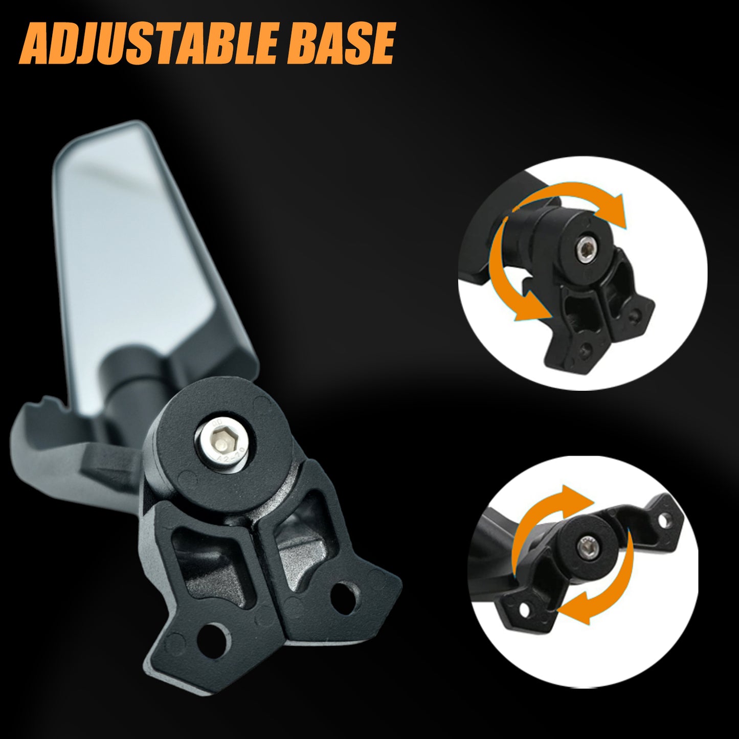 Motorcycle Rear View Mirrors Stealth Mirrors 180° Rotating Compatible with Ninja 400/650 ZX6R/ZX10R CBR250R/CBR500R/CBR650R/CBR1000R / GSXR 600 750 1000