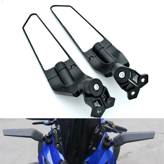 Motorcycle Rear View Mirrors Stealth Mirrors 180° Rotating Compatible with Ninja 400/650 ZX6R/ZX10R CBR250R/CBR500R/CBR650R/CBR1000R / GSXR 600 750 1000